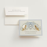 "Dog Crest" - Bridal Shower Thank You Cards in Blueberry by Jackie Crawford - Card with Envelope