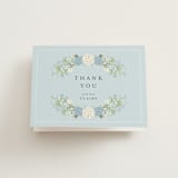 "Wedgewood" - Bridal Shower Thank You Cards in Cerulean by Susan Moyal - Front