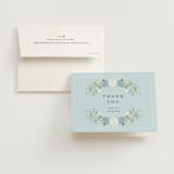 "Wedgewood" - Bridal Shower Thank You Cards in Cerulean by Susan Moyal - Card with Envelope