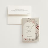 "Autumn Showers" - Bridal Shower Thank You Cards in Maple Leaf by Nicoletta Savod - Card with Envelope