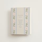 "Floral stripe" - Bridal Shower Thank You Cards in Bluebell by Baumbirdy - Front