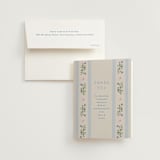 "Floral stripe" - Bridal Shower Thank You Cards in Bluebell by Baumbirdy - Card with Envelope