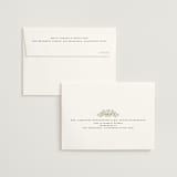 "Traditional Monogram" - Bridal Shower Thank You Cards in Olive by Erin Deegan - FREE Recipient Addressing