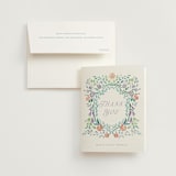 "wildflowers crest" - Bridal Shower Thank You Cards in Flower Braid by Petra Kern - Card with Envelope