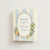 "Lemon" - Bridal Shower Thank You Cards in Blueberry by Elly - Front