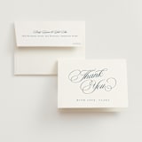 "Clara" - Bridal Shower Thank You Cards in Coastal by Kelly Schmidt - Card with Envelope