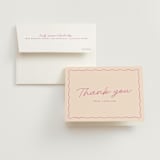 "candlesticks" - Bridal Shower Thank You Cards in Bubblegum by Ellen Schlegelmilch - Card with Envelope