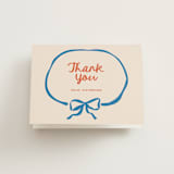 "Minimal bow" - Bridal Shower Thank You Cards in Wave by Creo Study - Front