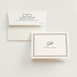 "East Coast Formal" - Bridal Shower Thank You Cards in Mahogany by Katie Ylinen - Card with Envelope