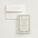 "Simple Garland" - Bridal Shower Thank You Cards in Sky by Christy Hy Lee - Card with Envelope