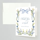 "Hand Painted" - Bridal Shower Thank You Cards in Bluebell by Petra Kern - Front