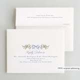 "Hand Painted" - Bridal Shower Thank You Cards in Bluebell by Petra Kern - FREE Recipient Addressing