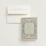 "Book Cover" - Bridal Shower Thank You Cards in Evergreen by Petra Kern - Card with Envelope