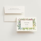 "flower garden" - Bridal Shower Thank You Cards in Cotton by Susan Moyal - Card with Envelope