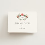 "Garden Vine" - Bridal Shower Thank You Cards in Papaya by Susan Moyal - Front