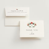 "Garden Vine" - Bridal Shower Thank You Cards in Papaya by Susan Moyal - Card with Envelope