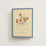 "Strawberry Sunshine" - Bridal Shower Thank You Cards in Blueberry by Erin L. Wilson - Front