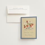 "Strawberry Sunshine" - Bridal Shower Thank You Cards in Blueberry by Erin L. Wilson - Card with Envelope