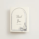 "Blue Chianti" - Bridal Shower Thank You Cards in Powder Blue by Becky Nimoy - Front
