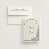 "Blue Chianti" - Bridal Shower Thank You Cards in Powder Blue by Becky Nimoy - Card with Envelope