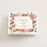 "Summer Fresh" - Bridal Shower Thank You Cards in Coral by Susan Moyal - Front