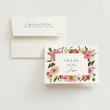"Summer Fresh" - Bridal Shower Thank You Cards in Coral by Susan Moyal - Card with Envelope