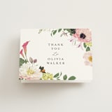 "Enchanted" - Bridal Shower Thank You Cards in Peony by Susan Moyal - Front