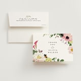 "Enchanted" - Bridal Shower Thank You Cards in Peony by Susan Moyal - Card with Envelope