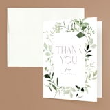 "Verde" - Bridal Shower Thank You Cards in Meadow by Everett Paper Goods - Front