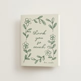 "Blooming" - Bridal Shower Thank You Cards in Sage by Kelly Watkins - Front