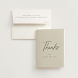 "Modern Script" - Bridal Shower Thank You Cards in Avocado by Ana Sharpe - Card with Envelope