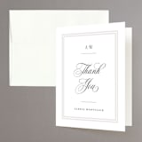 "Traditions" - Bridal Shower Thank You Cards in Obsidian by Carolyn MacLaren - Front