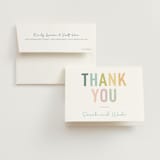 "Cheers And Beers" - Bridal Shower Thank You Cards in Rainbow by Sara Hicks Malone - Card with Envelope