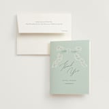 "Dainty" - Bridal Shower Thank You Cards in Tiffany Blue by Paper Raven Co. - Card with Envelope