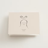 "Bow" - Bridal Shower Thank You Cards in Tuxedo by Corinne Malesic - Front
