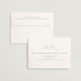 "Bow" - Bridal Shower Thank You Cards in Dusty Blue by Corinne Malesic - FREE Recipient Addressing