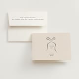 "Bow" - Bridal Shower Thank You Cards in Tuxedo by Corinne Malesic - Card with Envelope