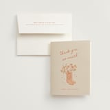 "Cocktails & Cowgirls" - Bridal Shower Thank You Cards in Sand by frau brandt - Card with Envelope