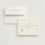 "Lanna" - Bridal Shower Thank You Cards in Deep Rose by Pati Cascino - FREE Recipient Addressing