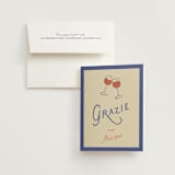 "A Bridal Spritz" - Bridal Shower Thank You Cards in Persimmon by Kelly Watkins - Card with Envelope