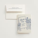 "Fresh Off the Market" - Bridal Shower Thank You Cards in Bluebird by Carolyn Kach - Card with Envelope