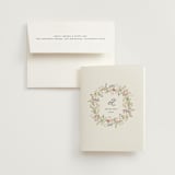 "floral frame" - Bridal Shower Thank You Cards in Blush by Lori Wemple - Card with Envelope