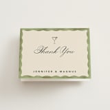 "Formal scallop" - Bridal Shower Thank You Cards in Palm by Creo Study - Front