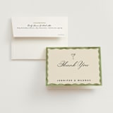 "Formal scallop" - Bridal Shower Thank You Cards in Palm by Creo Study - Card with Envelope