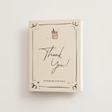 "cheers to a happy couple" - Bridal Shower Thank You Cards in Creme by Anastasia Makarova - Front