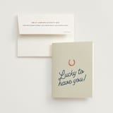 "Giddy Up" - Bridal Shower Thank You Cards in Cobalt by Erin Hodges - Card with Envelope