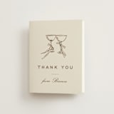 "Campania" - Bridal Shower Thank You Cards in Cocoa by Megan Davis - Front