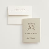 "Campania" - Bridal Shower Thank You Cards in Cocoa by Megan Davis - Card with Envelope