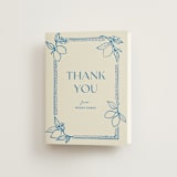 "Mediterraneo" - Bridal Shower Thank You Cards in Cobalt by Pati Cascino - Front