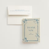 "Mediterraneo" - Bridal Shower Thank You Cards in Cobalt by Pati Cascino - Card with Envelope